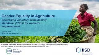 Gender Equality in Agriculture