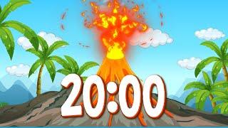 20 Minute Timer VOLCANO Explosion  Countdown with sounds