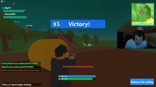 Roblox Island Royale FaZeBlip Game Winning 360 No Scope Kill