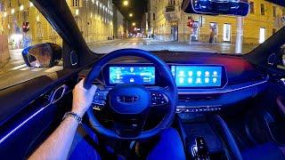 New GEELY COOLRAY 2024 - NIGHT POV test DRIVE & REVIEW (172 HP, 1.5 TD)