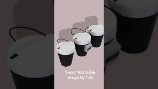 Smart Waste Bin design by TBR #fusion360 #3dmodelling #3ddesigner #3ddesign