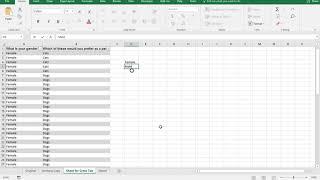 Making a Cross Tab in Excel