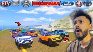 TOP INDIAN SUV'S EXTREME HIGHWAY DRAG RACE | GTA 5 ABHISHEKKZ GAMING