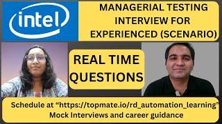 Managerial Testing Interview Questions| Scenario Based Questions| RD Automation Learning