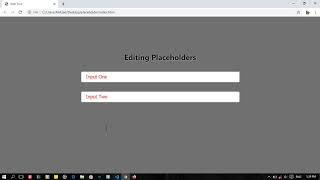 How to edit placeholder with CSS