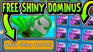 "GETTING SHINY FREE BETA DOMINUS PET FROM GLITCH!! RAREST!!" Bubble Gum Simulator Update 9 (Roblox)