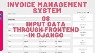 08 HOW TO INPUT DATA THROUGH FRONTEND IN DJANGO - INVOICE MANAGEMENT SYSTEM