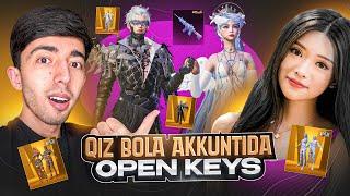 QIZ BOLA AKKAUNTIDA OPEN KEYS  PUBG MOBILE!!!