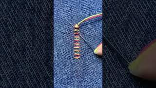 Hand embroidery easy sewing fix holes on your jeans embroidery tutorial #lifehacks #embroidery #sew