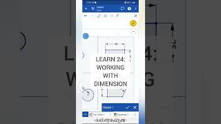 Learn 24 Working with Dimension on Onshape Android