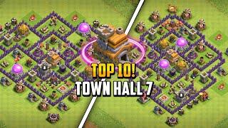 Top 10! Town hall 7 (Th7) Farming/Hybrid/War/Trophy Base Layout + Copy Link 2024 | Clash of Clans