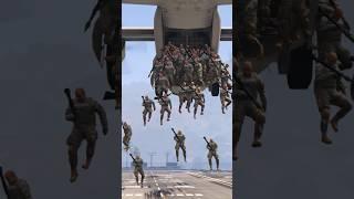 Lots Of Ukrainean NATO Soldiers Jump over a Cargoplane Heavy Entery in Russia Military| Gta-5