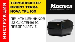 Принтер Terra Nova TLP 100 и печать ценников из системы 1С Предприятие