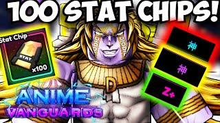 SPENDING 100 STAT REROLLS FOR A CHANCE AT GODLY! ANIME VANGUARDS UPDATE 1!