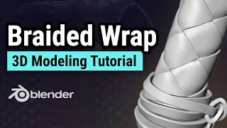 Braided Leather Wrapping / Handle Wrap Blender Tutorial - Magic Cobra Wand Part 3