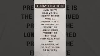 Jimmy Carter's Presidential Longevity Records ️ | A Legacy of Longevity