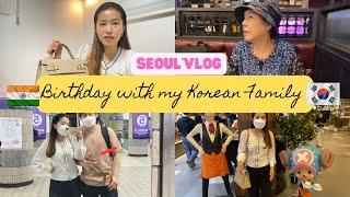 Simple birthday celebration with Korean  Family in Seoul #indianinkorea