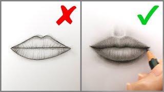 Don'ts & Do's: How to Draw Realistic Lips (Mouth) – Easy Step by Step Tutorial for Beginners (2019)