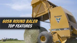 Top features of the 605N round hay baler