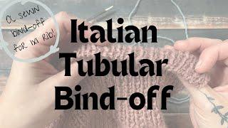 Italian Tubular or Sewn Bind-off for 1x1 Ribbing | #knittingtutorial