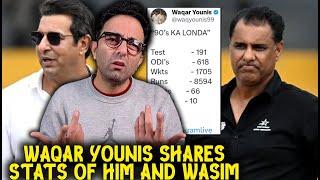 Waqar Younis shares stats of him and Wasim Akram after M Hafeez on 90s players not leaving legacy