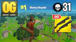 Fortnite OG | High Kill Solo vs Squads DOUBLE PUMP Gameplay (Fortnite Chapter 1 Season 1)