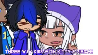 Three way kiss trend // Pierce x Ein // Kitty x Ein