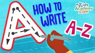 How to Write Uppercase and Lowercase ABC. Kids Academy