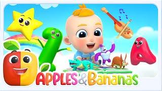 Apples and Bananas Nursery Rhyme, Kids Animation Video