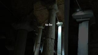 Recycled Roman columns in a water storage tank