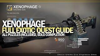 How To Get Xenophage Exotic Machine Gun - Full Quest Guide, All Puzzles (Solo)