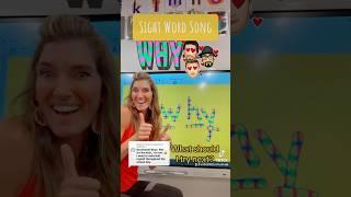 Backstreet Boys Song to teach the Sight Word Why #backstreetboys