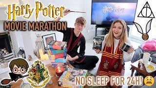 WE WATCHED EVERY HARRY POTTER FILM IN 24H *WITH NO SLEEP*