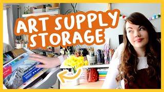 Desk tour! | How to store art supplies 