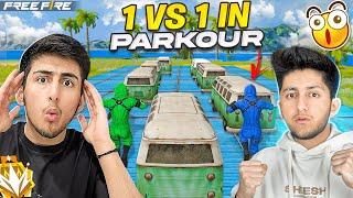 Parkour 1 Vs 1 With A_s GamingNoob Vs Pro In Parkour - Free Fire India