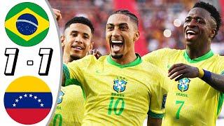 Brazil vs Venezuela 1-1 Resumen y Goles 2024