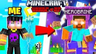 I BECAME HEROBRINE IN MINECRAFT HARDCORE AND THIS HAPPENED| RON9IE