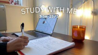 Study with me - 25 minutes, 5 minute break, with focus music - pomodoro - 3.5 hours