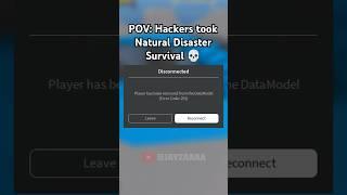 POV: Hackers in Natural Disaster Survival  #roblox #hacker #shorts