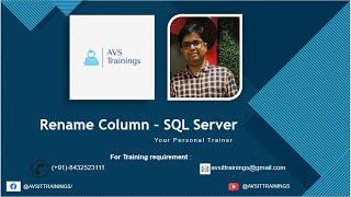 How to rename column in SQL Server