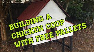 HOW TO BUILD A CHICKEN COOP WITH FREE PALLETS  part one