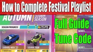 Forza Horizon 5 How to Complete Festival Playlist Autumn Season Series 38 Full Guide, Tune Code