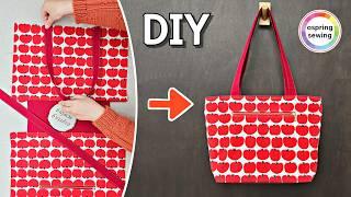 [DIY] Easy shoulder bag with zipper tutorial, Quick Sewing Project! 