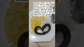 menu sarapan belut cinta  asupan energi sepanjang hari#belut #lindung #just for laugh