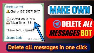 how to create own delete all bot | how to delete all messages telegram