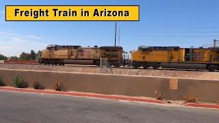 BNSF and Union Pacific freight trains in Arizona