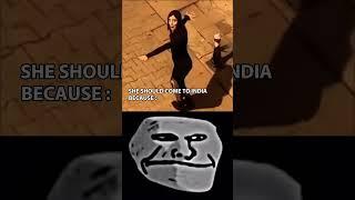 what happens if Serbian dancing lady comes to India  #trending #ghost #funny