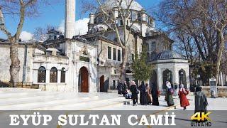 Walking the streets of Eyup Sultan Mosque and Eyup in Istanbul / Istanbul March 2020 / 4K 60 FPS