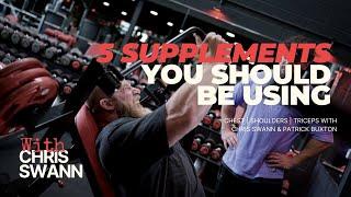 MY 5 INTRA WORKOUT SUPPS + CHEST/SHOULDERS/TRICEPS WITH JR BODYBUILDER