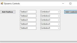 How to Create dynamic controls - Textbox - Combobox - Windows form - Vb.net